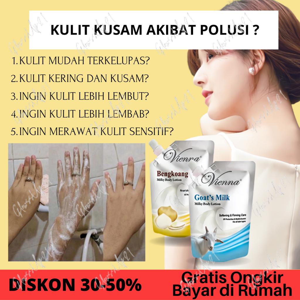 VIENNA MILKY BODY LOTION 250GR SACHET - LOTION VIENNA SACHET ORIGINAL - GOAT MILK