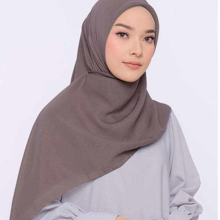 Wow Murah Meriah.. ZM Zaskia Mecca - Sana Shade Of Brown Ash Hijab Kerudung Segi Empat