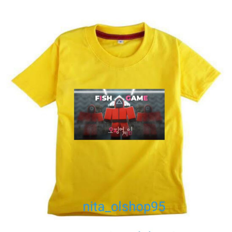 baju squid game baju roblox baju minicraft kaos anak