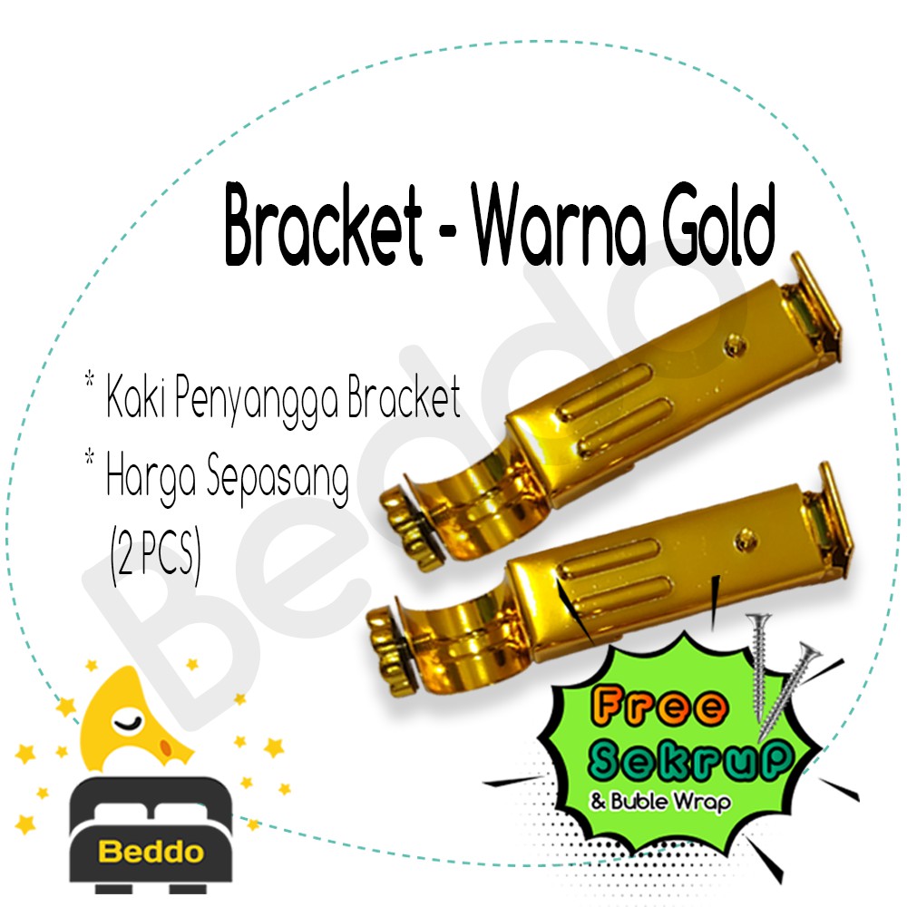 Kaki Penyangga Besi Gorden Bracket Aksesosoris Gagang Batang Gorden Hordeng | Harga Per 1 Biji