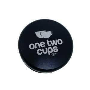 OneTwoCups SPROUTS Tamper Kopi Espresso Flat Press Tool Coffee Powder Stainless Steel 58mm - YE01 - Black