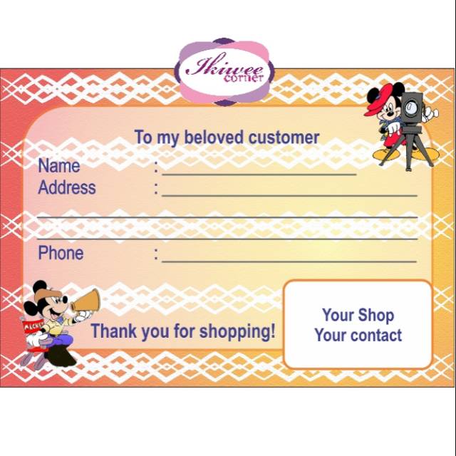 

Label Pengiriman