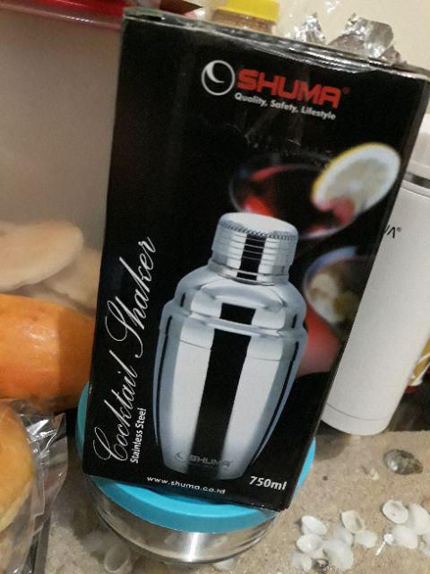 Shaker Stainless Shuma 350 / 550 / 750ml Cocktail Shaker / Pengaduk Mininuman Stainless