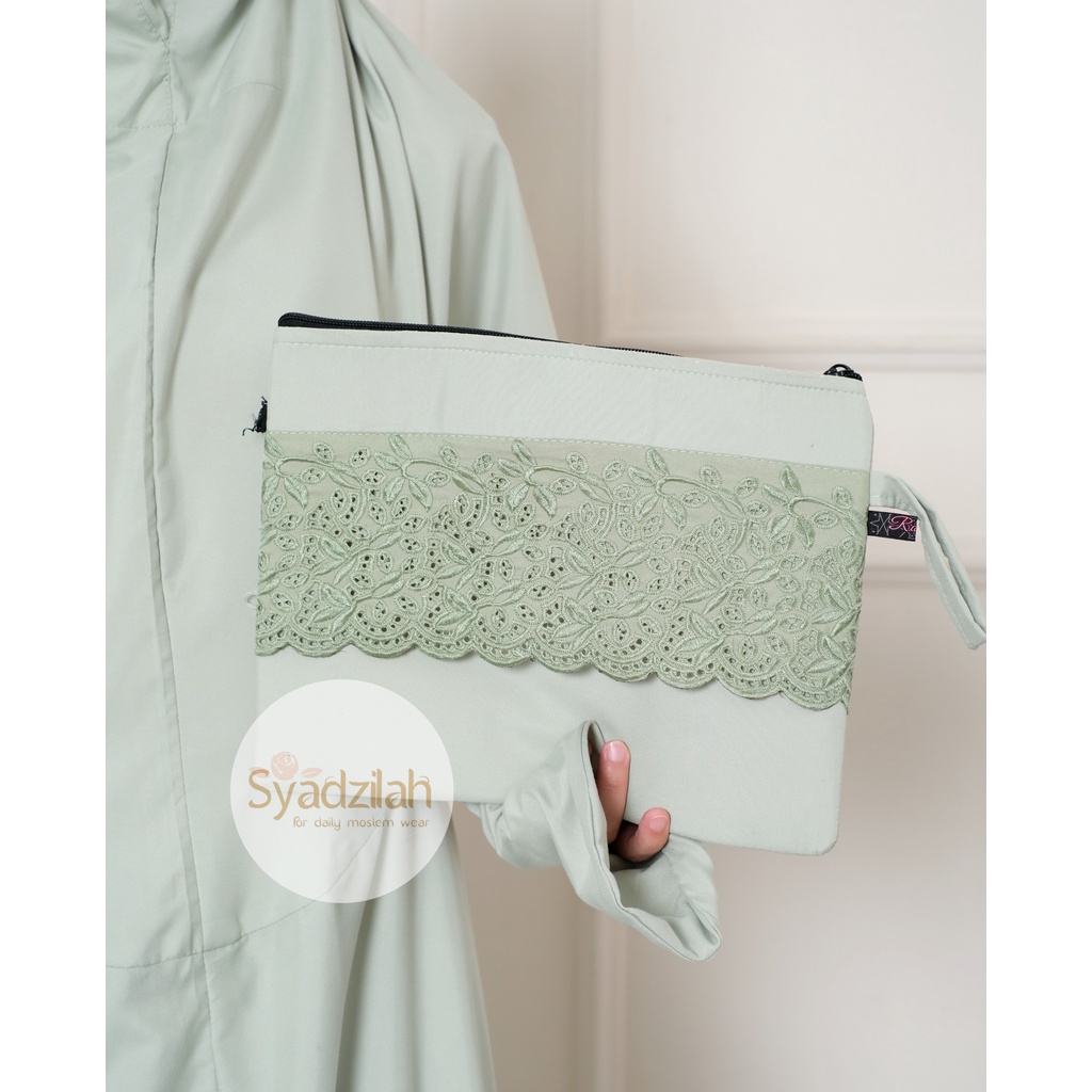 SYADZILAH - Mukena Terusan Polos Katun Premium Free Pouch Khadijah