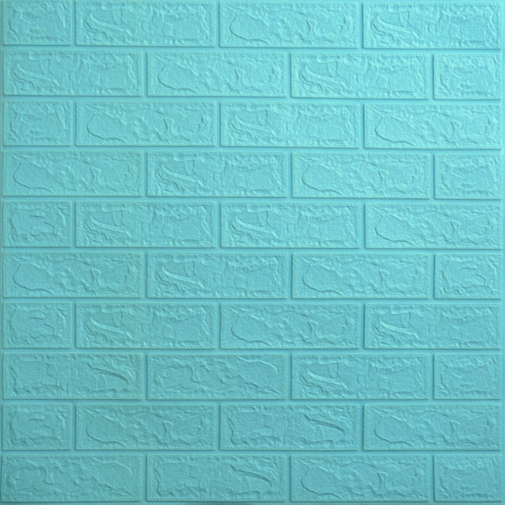 (COD) Wallfoam Stiker / Wallpaper Sticker Dinding 3D Motif BATA Premium High Quality TERMURAH!!!-biru tosca