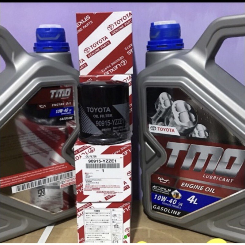 Oli mesin toyota TMO 10W-40 4liter paket filter oli yaris vios great soluna