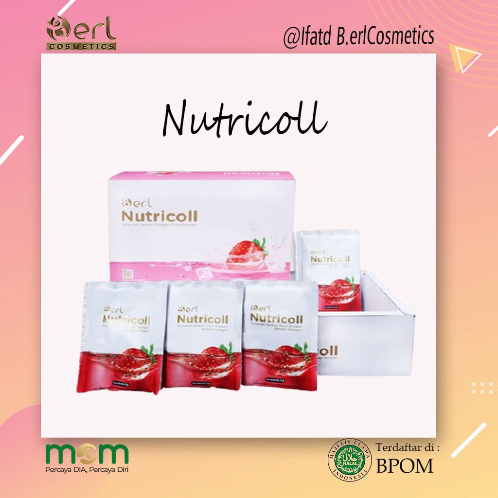 

B Erl Nutricoll Minuman Serbuk Kolagen Rasa Stroberi - Collagen - Colagen