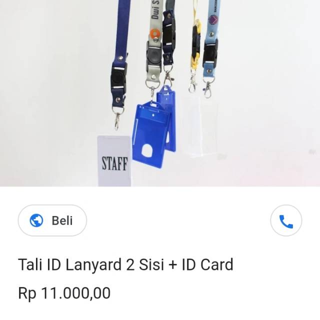 

Tali lanyard 2 sisi murah meriah