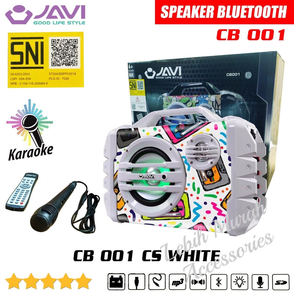 Speaker Bluetooh JAVI CB001 + Mic/Remote Speaker Karaoke Speaker Aktif Speaker JUMBO Speaker Besar Speaker Superbass Speaker Gede Speaker Stereo Speaker Profesioanal Speaker aktip Dimensi P43XL15XT31