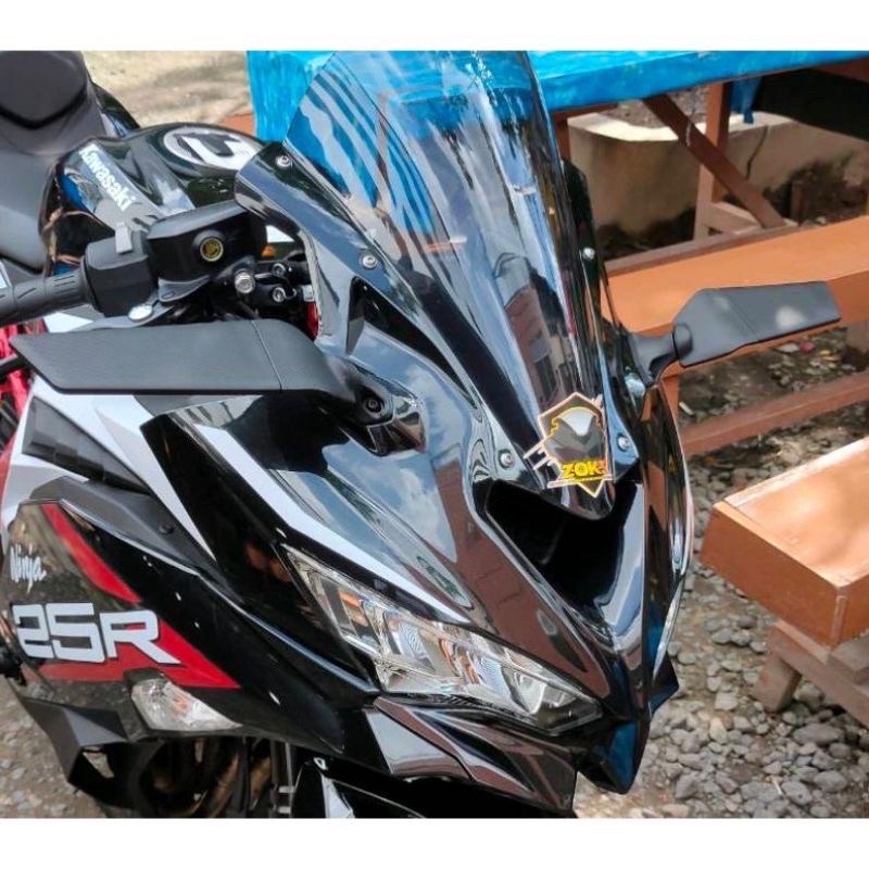 Spion Winglet Stealth Rear Mirror Spion Motor Stealht Winglet Universal Ninja ZX25R ZX10R ZX636 Z10R R6 Ninja 250 Fi Karbu Nmax Pcx Cbr 250r R15 R25 ZX25R dll