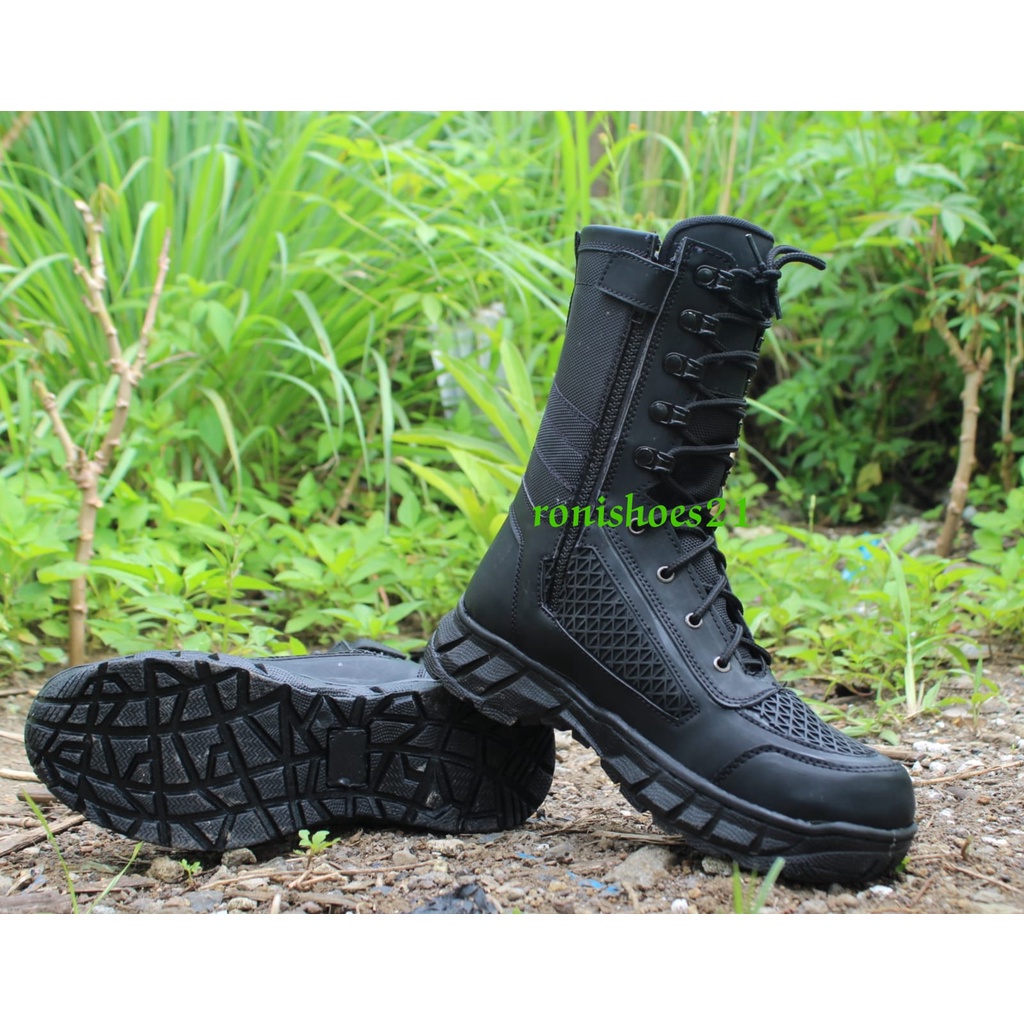 SEPATU SAFETY BOOTS PDL PRIA JATAH LIBRA TNI PORLI SECURITY KERJA LAPANGAN 11INC