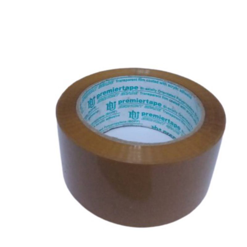 lakban premier coklat bening 48 mm x 100 yard