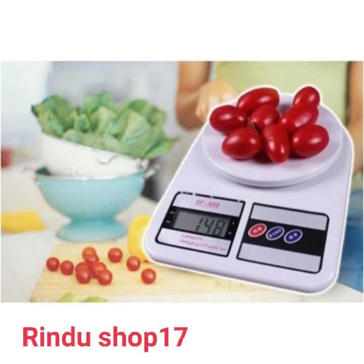 [RA]Timbangan Dapur Digital Elektrik Scale Dapur SF400 Pengukur Berat Makanan 10kg (free batu baterai)