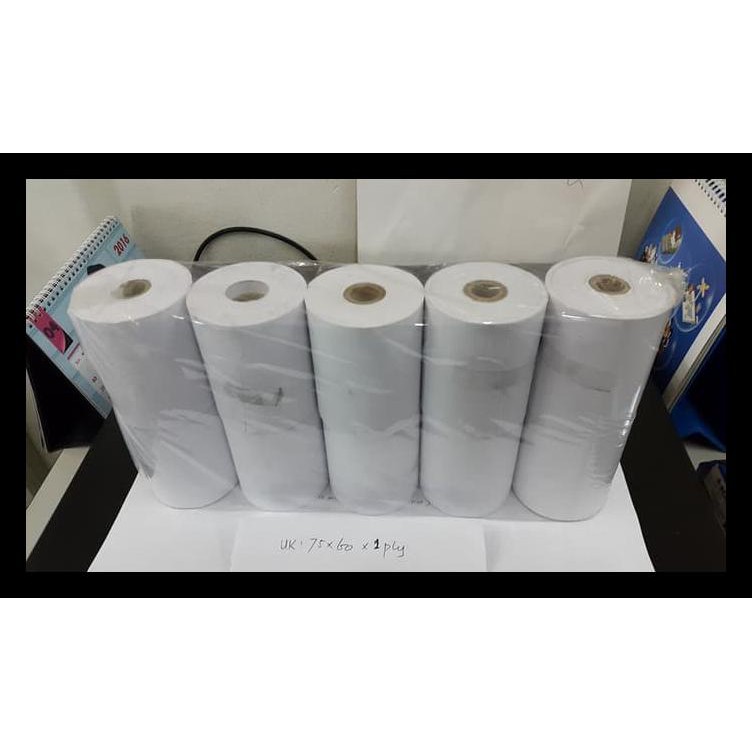 

Kertas Struk Hvs 1Ply 75X60 Untuk Printer Kasir Dot Matrix Sale