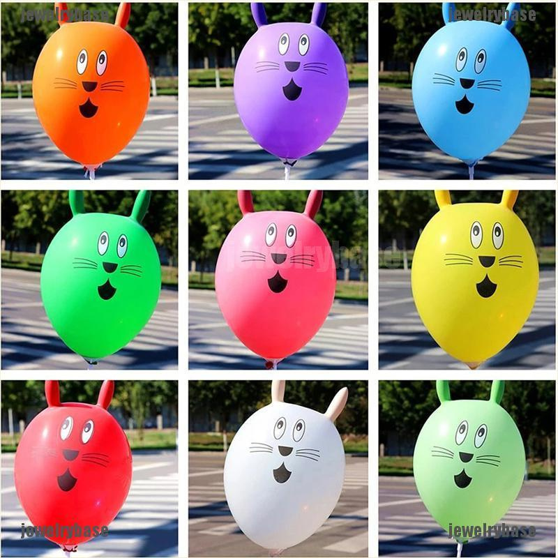 10pcs Balon latex Bentuk Kelinci Ukuran 12 inch Untuk Mainan Anak