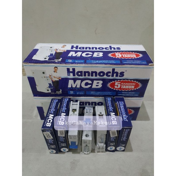 MCB Stut 1P 1Phase Hannochs 2A 2 Ampere &amp; 4A 4 Ampere SNI