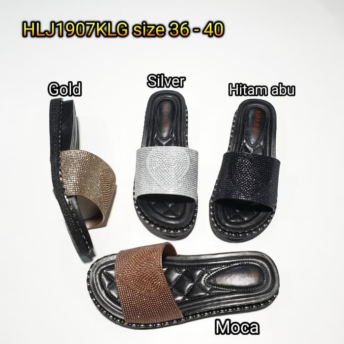 jelly sandal silde bara bara sendal wanita import HLJ1907KLG