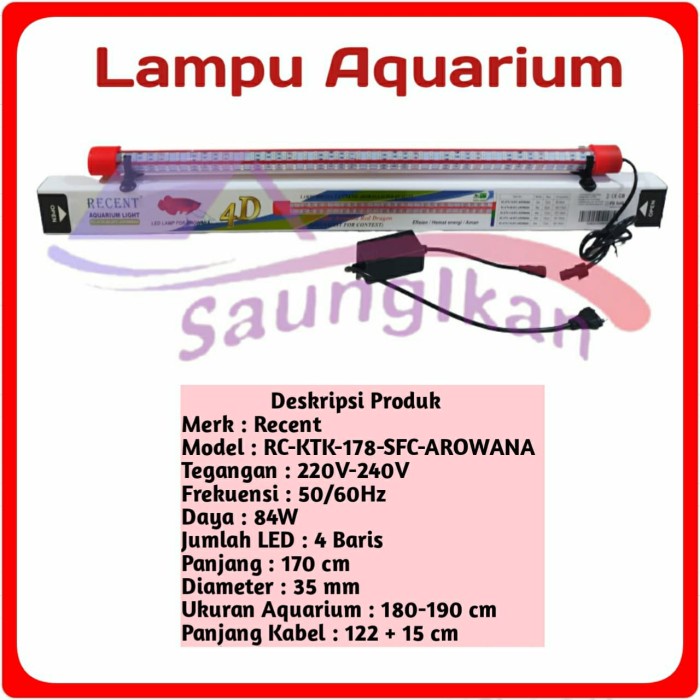 Lampu Led TANNING ARWANA 4 D KONTES QUALITY RECENT KTK 178 SFC 4 Baris