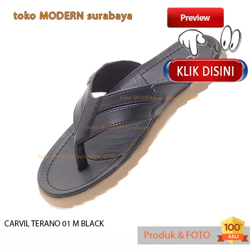 CARVIL TERANO 01 M BLACK sandal pria casual sandal jepit