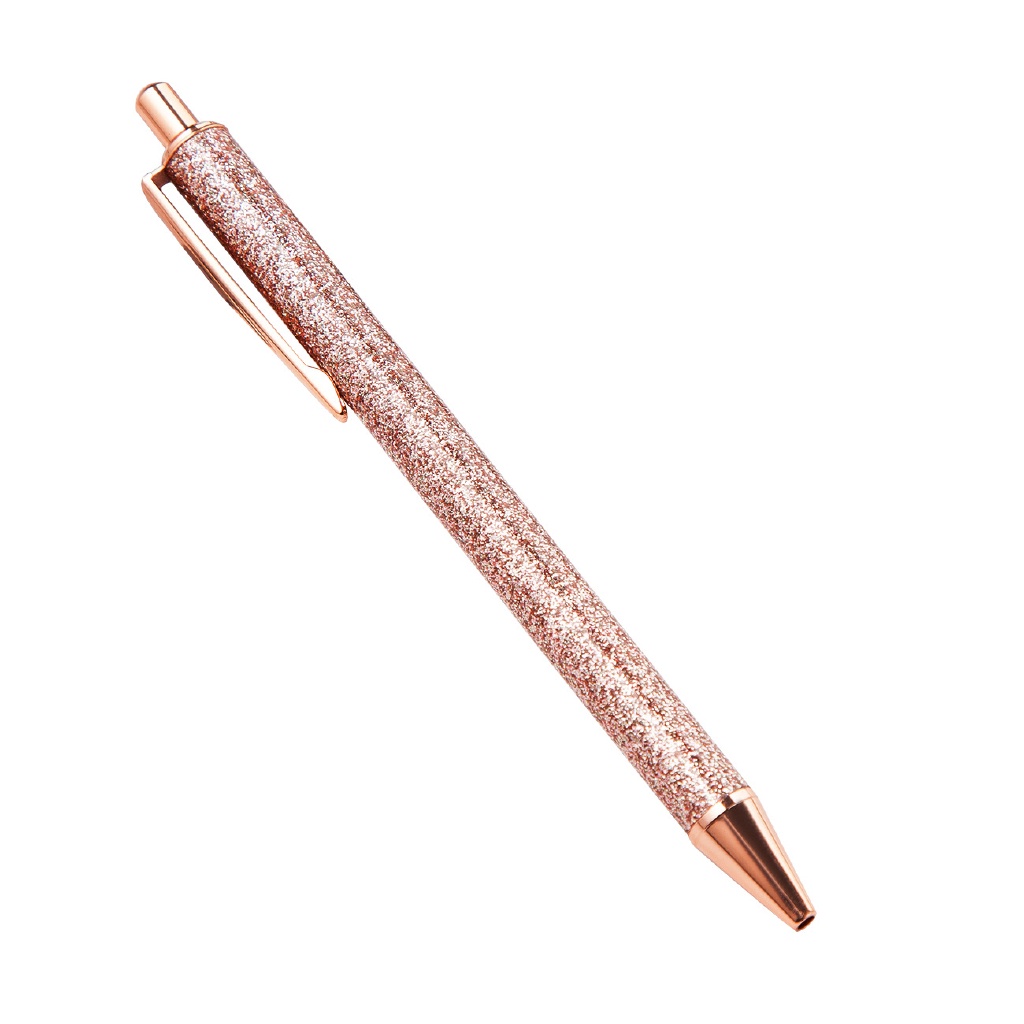 1 Pcs Ballpoint Pen 1.0mm Refill Pen Glitter Metal Pen Student Stationery Office School Pen