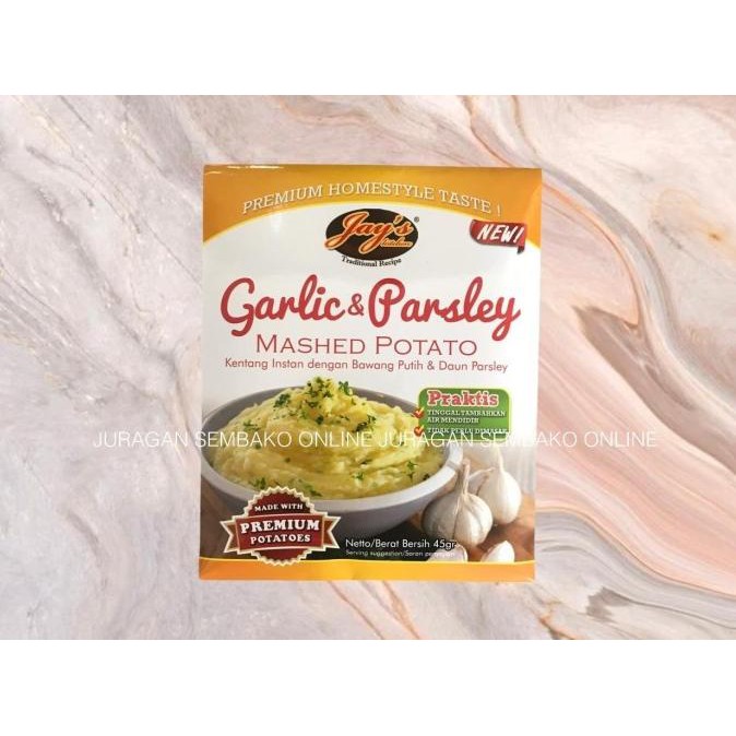 

jay's mashed potato GARLIC & PARSLEY 45 GR / kentang instant garlic