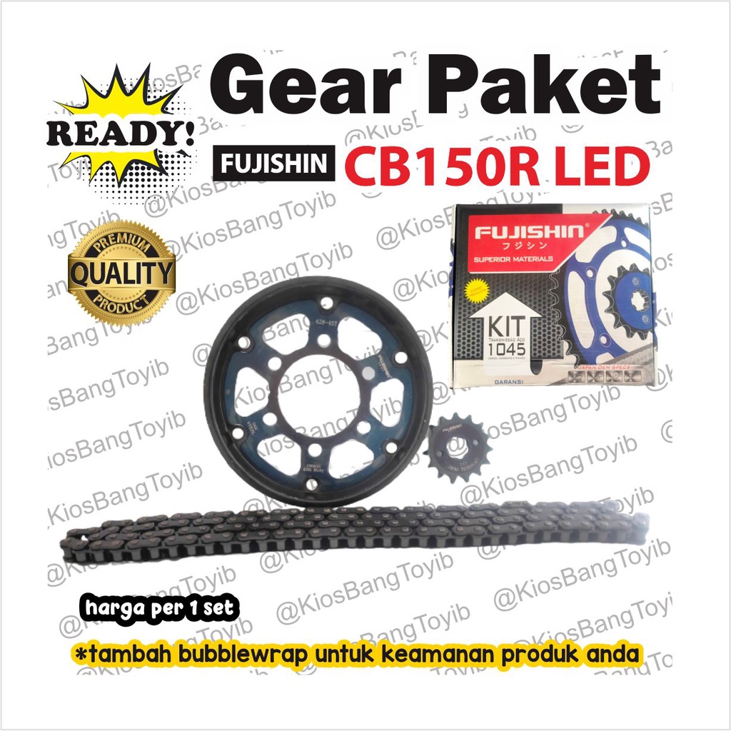 Gear Set/Paket Titanium CB150R CBR150 LED 15T/45T 428H-128L (FUJISHIN)