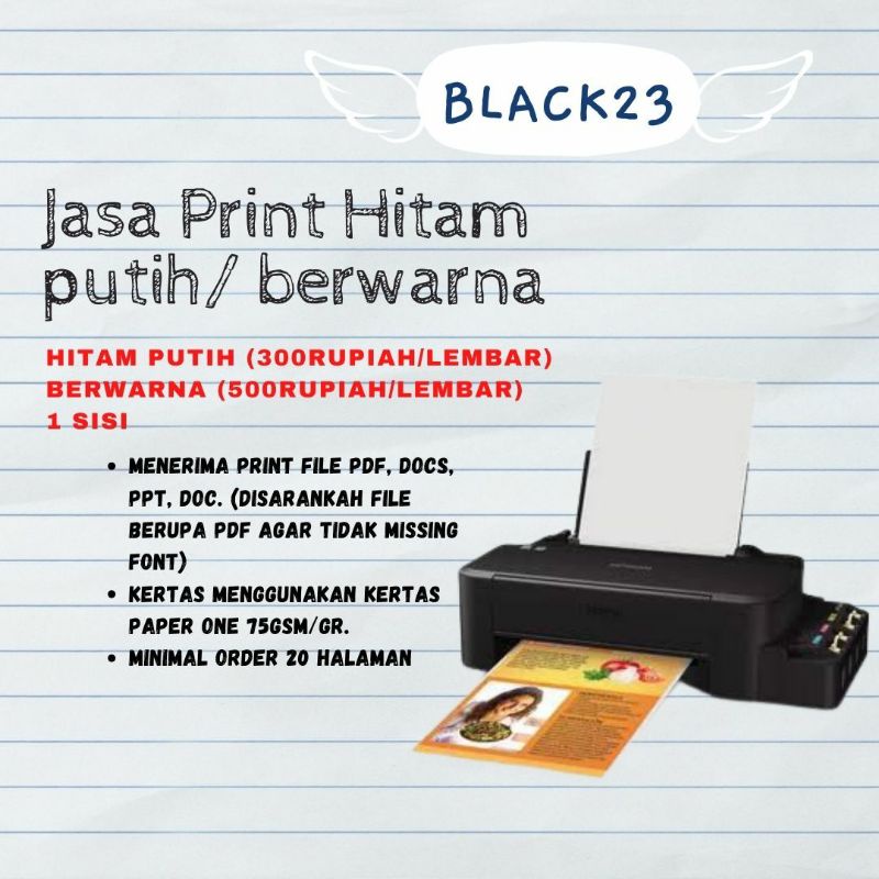 

Jasa Print A4 berwarna atau hitam putih