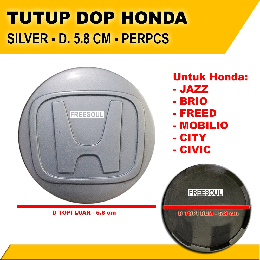 Tutup Dop Roda - Tutup Dop Velg - Honda CRV HRV BRV STREAM Jazz Brio Freed Mobilio Civic City