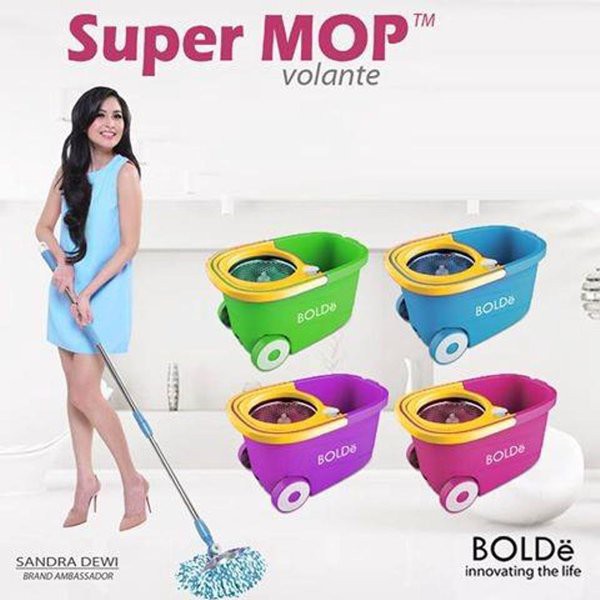 BOLDe Super Mop VOLANTE Alat Pel Lantai (WHEELS SERIES RODA)