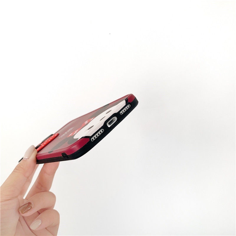 IPHONE Casing Ponsel Desain Telinga Karet Setengah Muka Dalam Hitam Kompatibel Dengan Iphone12 11 Pro Max X Xs Max Xr Ssdxcs