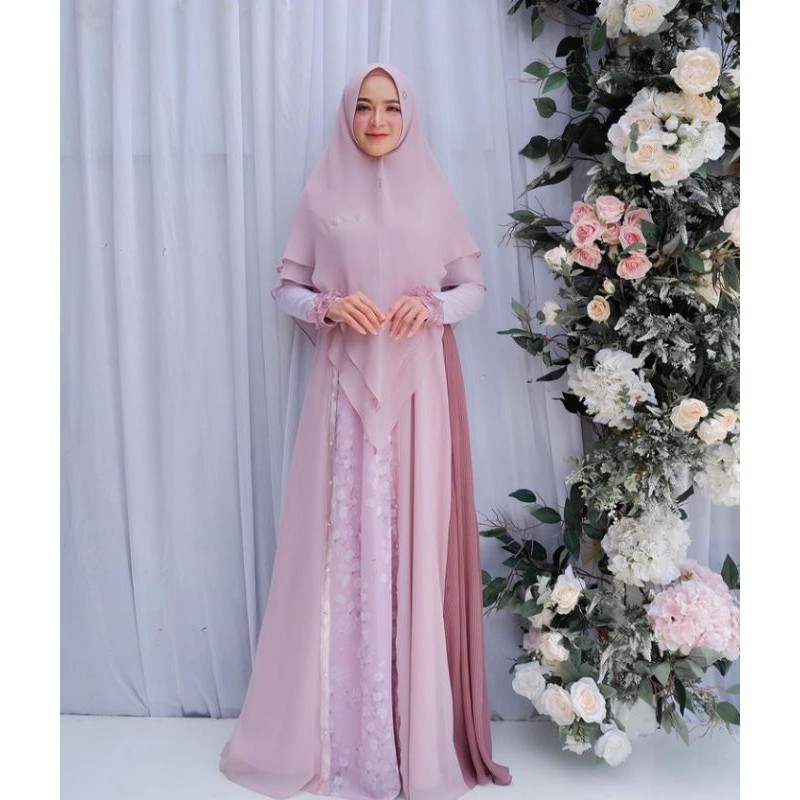 TIASAFARA/Floral Dream Set by Tiasafara/Syar'i Branded/Syar'i Mewah/Syar'i Elegant