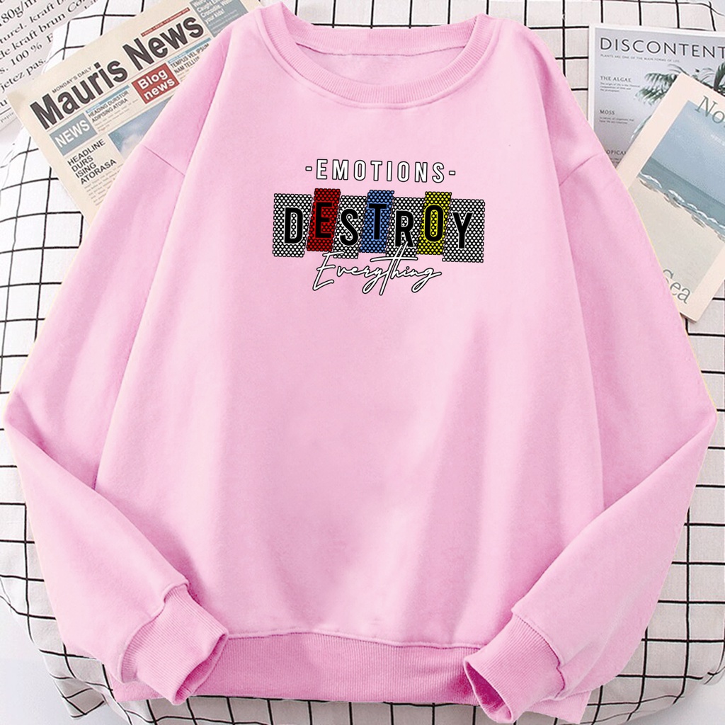 Sweater oversize wanita DESTROY sweter cewek murah trend kekinian