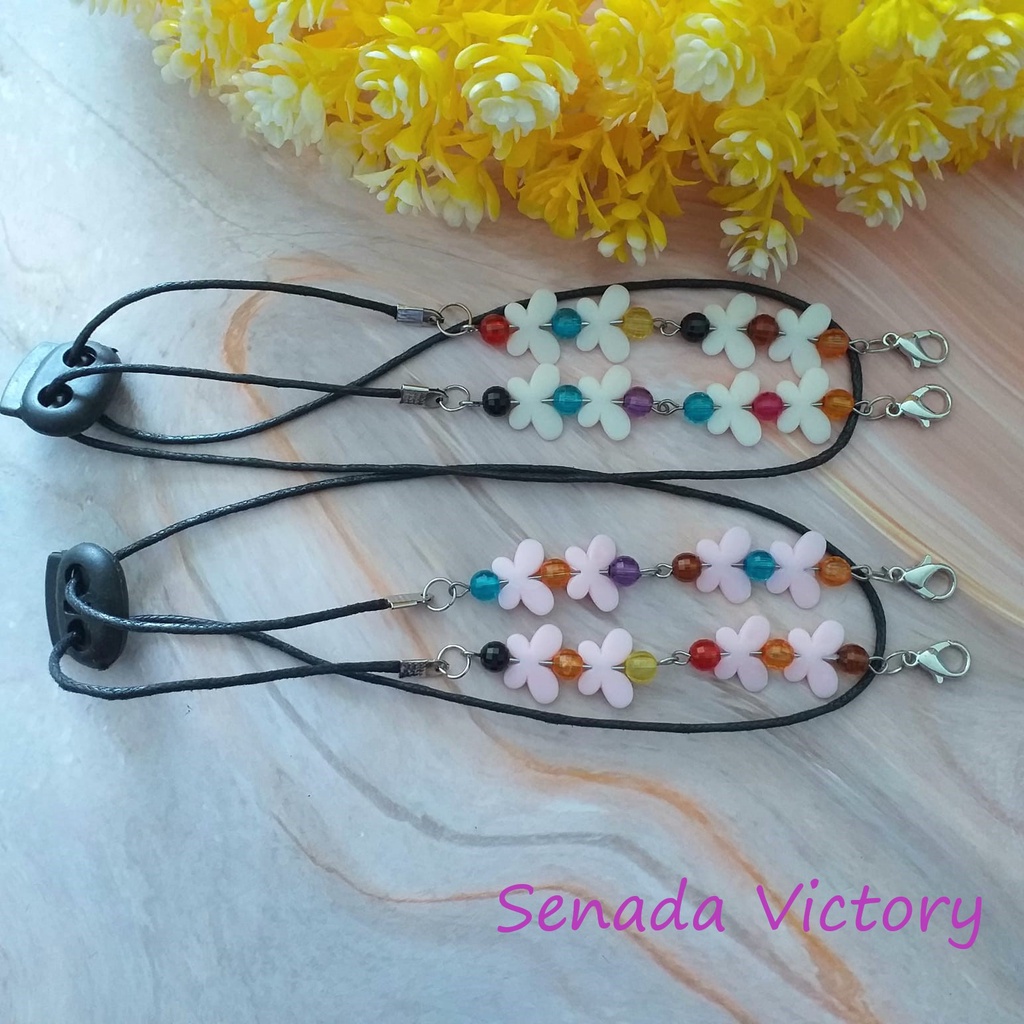 Senada Victory Kalung Masker Dua Kupu Kupu Susun 2 IN 1 Konektor Masker SVM0012