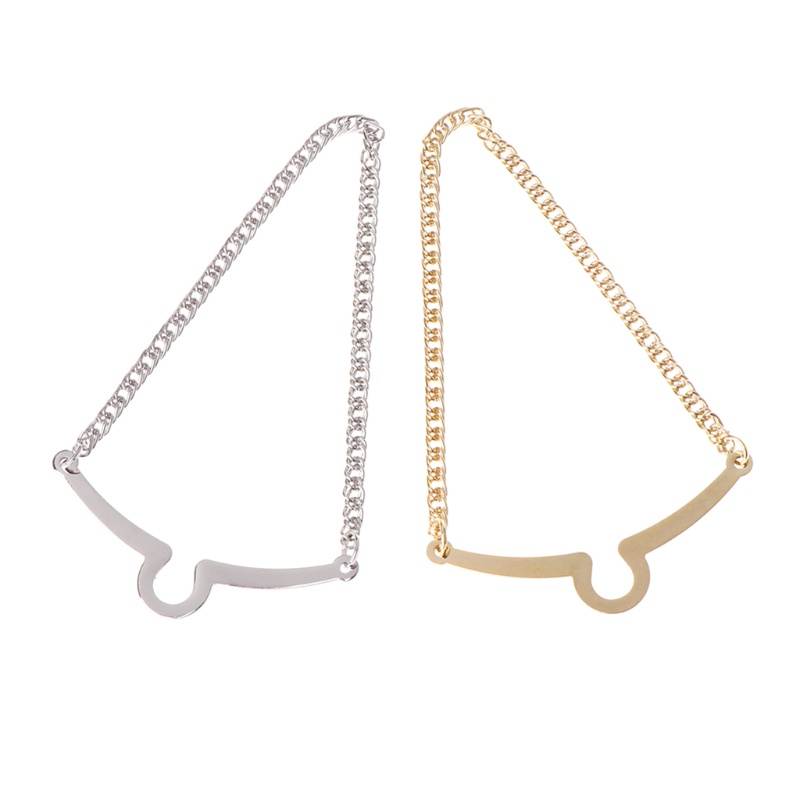 Siy 2 Pcs Kalung Rantai Dasi Kupukupu Bahan Alloy Warna Emassilver Untuk Pria