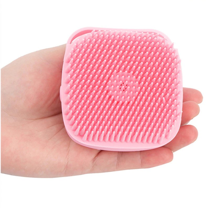 BWOHOPS Sikat Mandi Badan Bath Brush Soft Silicone with Soap Container