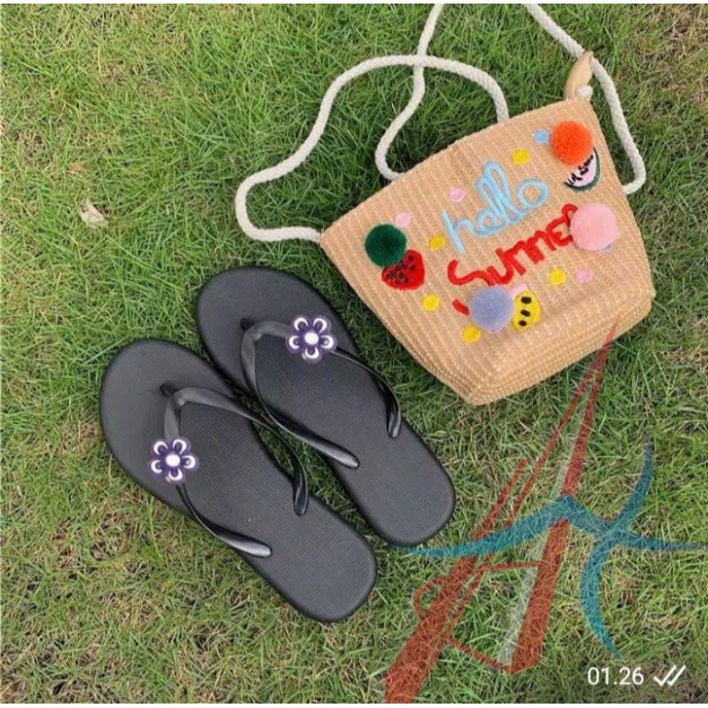 SANDAL JEPIT SANDAL WANITA SANDAL MURAH SANDAL BUNGA POLOS