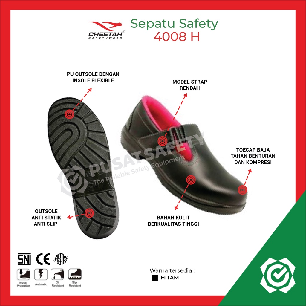 Sepatu Kerja Safety Cheetah 4008H