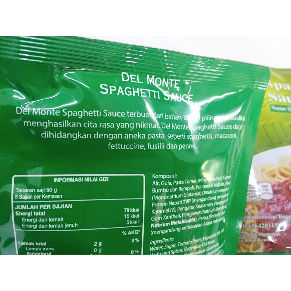 Saus Spaghetti Sauce Delmonte 250 gr Standing Pouch