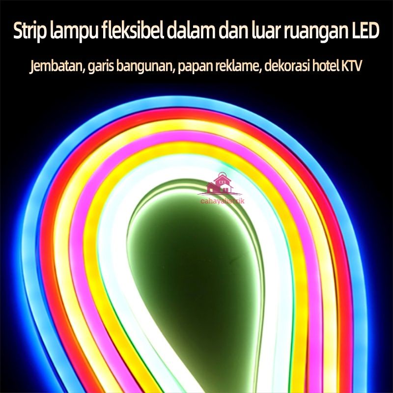 Paket Lampu LED Neon Flex 220V Lengkap Tinggal Colok / HK-5066 Strip Flexible IP65 WATERPROOF