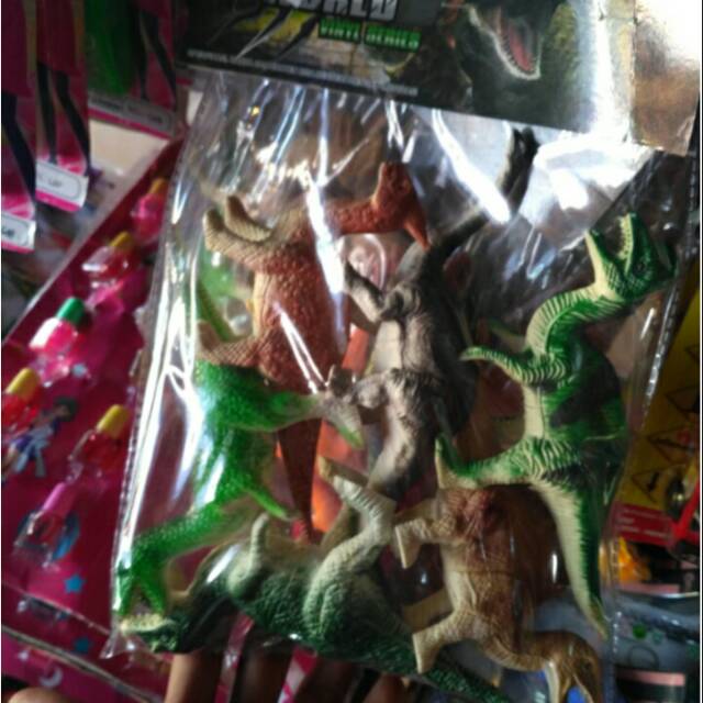 Mainan binatang karet besar Dinosaurus
