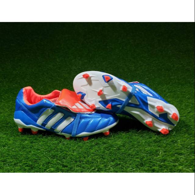 Sepatu Bola Adidas Predator Mania Blue Red Silver FG