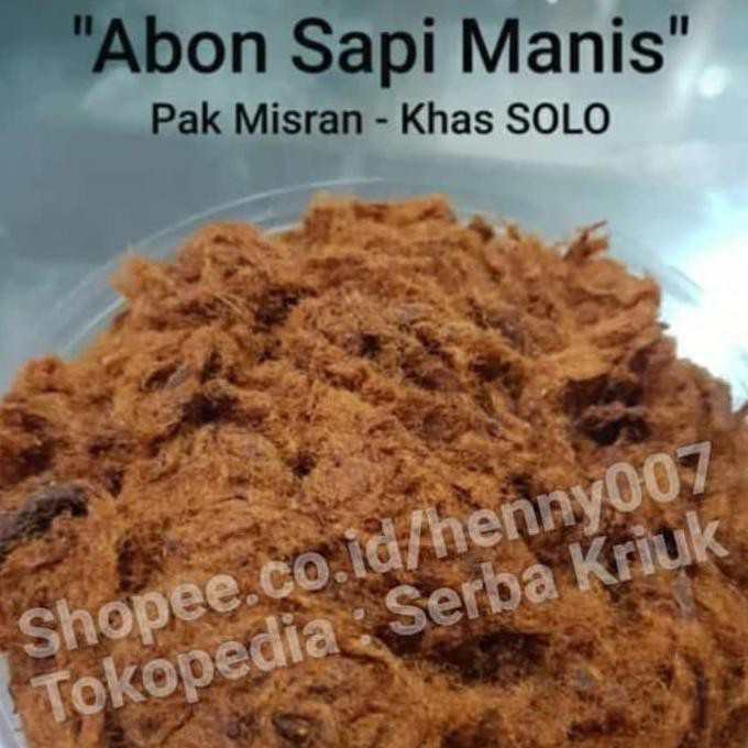 

Abon Sapi - Manis (Pak Misran Solo) 250Gr - Kemasan Plastik