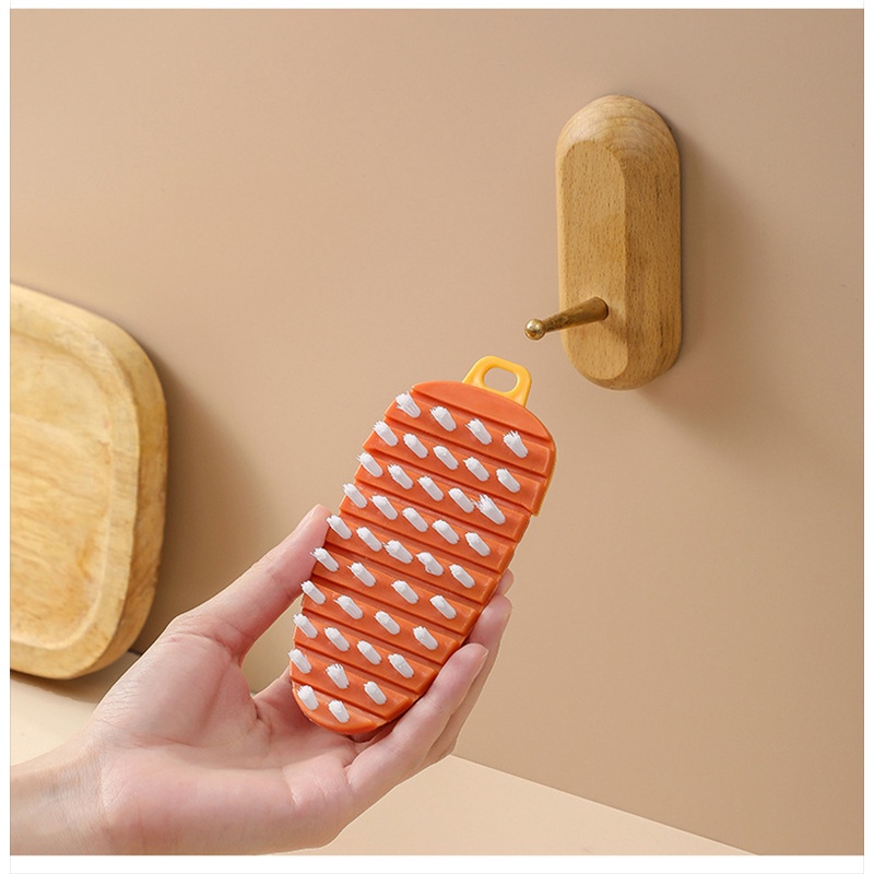 ღ Multifungsi Sayuran Buah Sikat Pembersih Ditekuk Cleaning Brushdeep Bersih Buah Scrubber Dapur Pot Panci Cleaner Pembersih Rumah Tangga Alat Dapur gadget