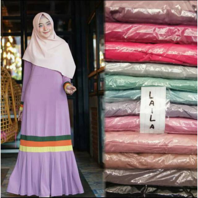 Gamis jersey laila sporty