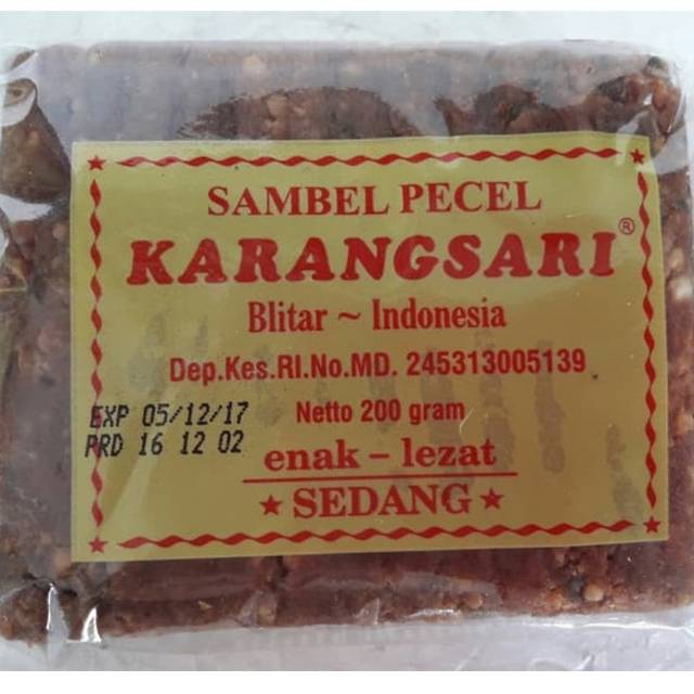 Bumbu Pecel Karangsari 200 Gram Rasa Sedang