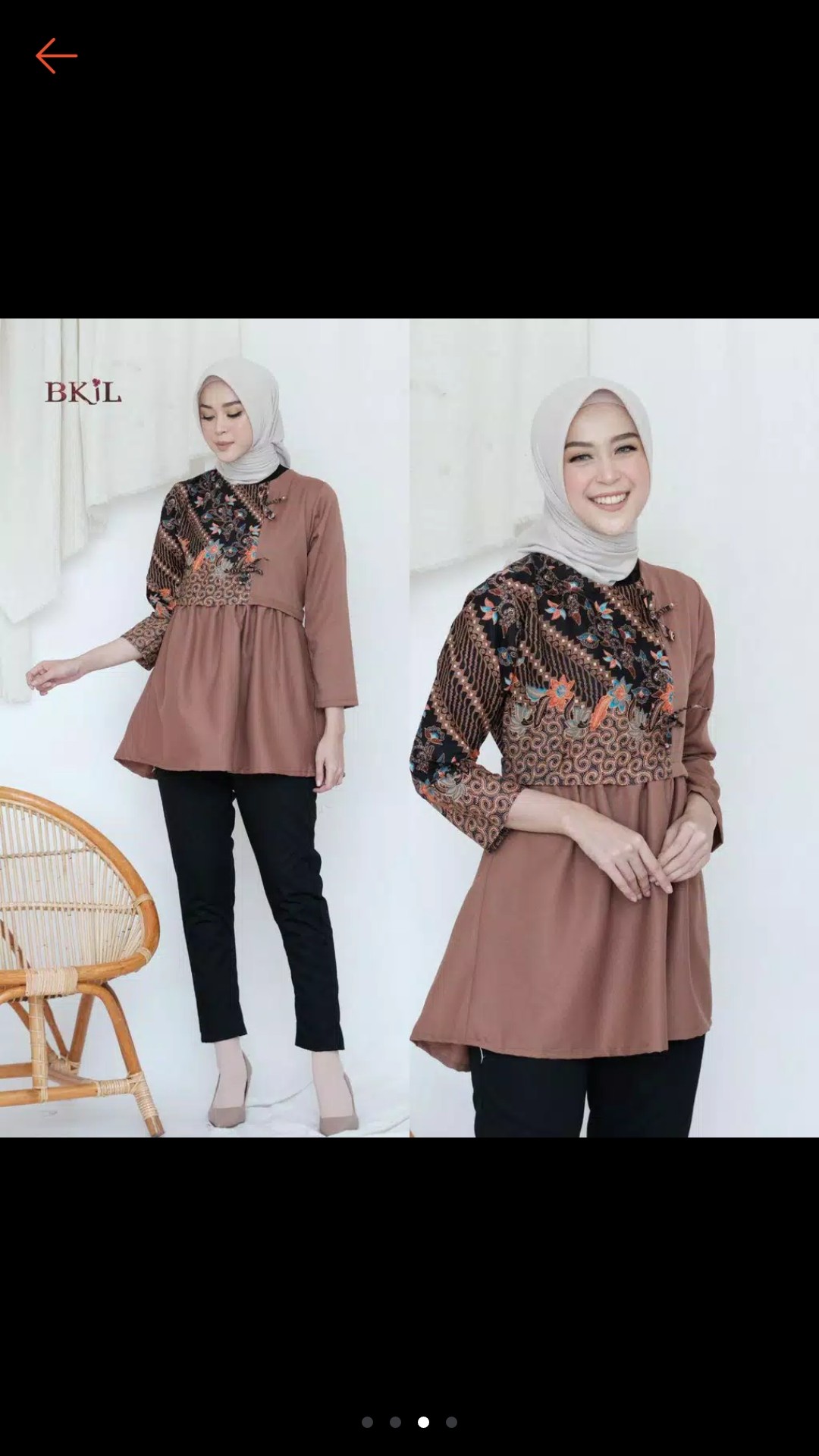Batik Wanita Asj Sa Hrb026 Kenongo Kemeja Tosca Pendek