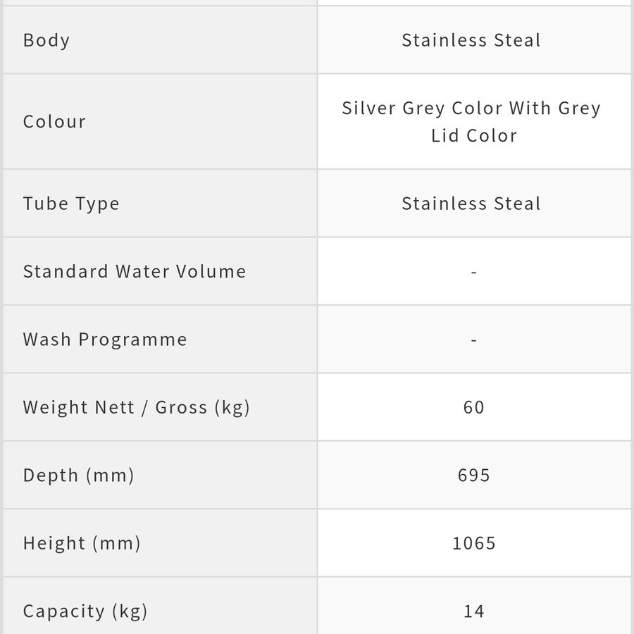 Mesin Cuci Sharp 1 Tabung 14KG ESF1408XSL / Top Loading Sharp ESF 1408