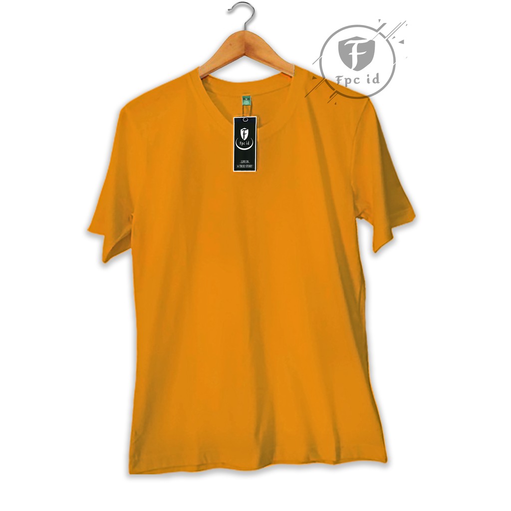 Download Kaos Polos Cotton Combed 30s Warna Kuning Kunyit Lengan Pendek Baju Pria Dan Wanita Jumbo ...