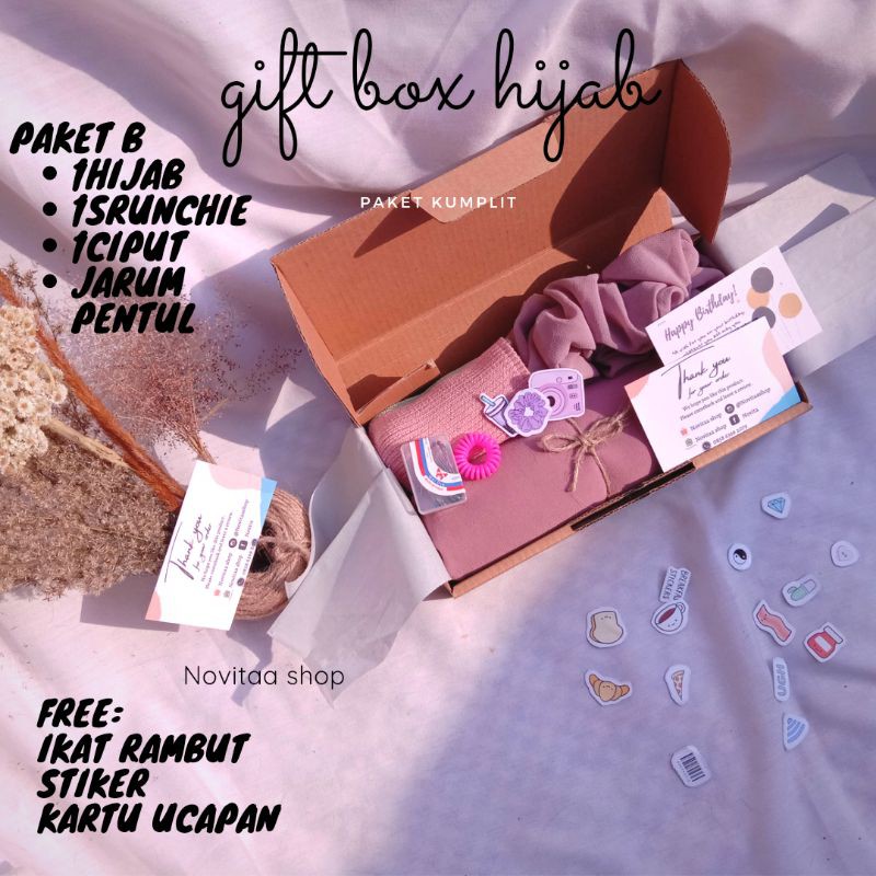 

Gift box hijab paket kumplit murah