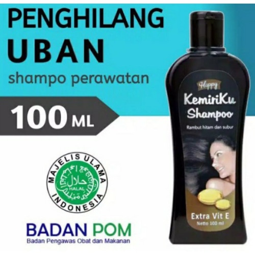 [COD] Happy Kemiriku Shampo Kemiri 100ml Mengandung Vitamin E Minyak Kemiri Asli untuk Perawatan Rambut